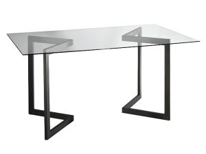 CECT-056 | Geo Rectangle Table Black -- Trade Show Furniture Rental